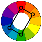 Rectangle (tetradic) color scheme-1