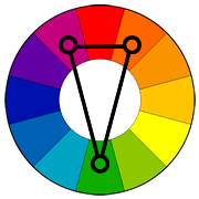 Split-Complementary color scheme -1