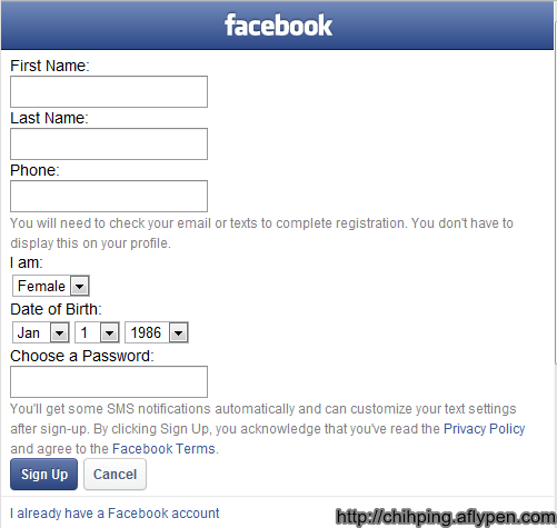 破解Facebook帳號認證封鎖：第三篇-註冊方式篇-2