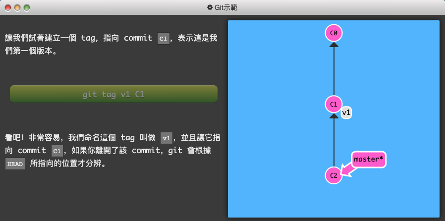 Git-練習遊戲_learngitbranching-4-活用-git-的指令-4-git tag-2