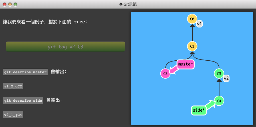 Git-練習遊戲_learngitbranching-4-活用-git-的指令-4-git tag-5